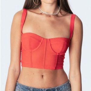 Edikted red corset top